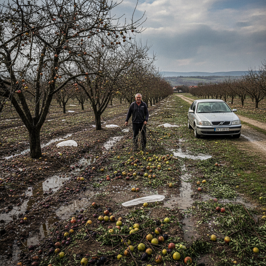 Nevreme sa gradom opustošilo voćnjake kod Prijepolja: šljiva i kruška na području pet sela stradale za minut