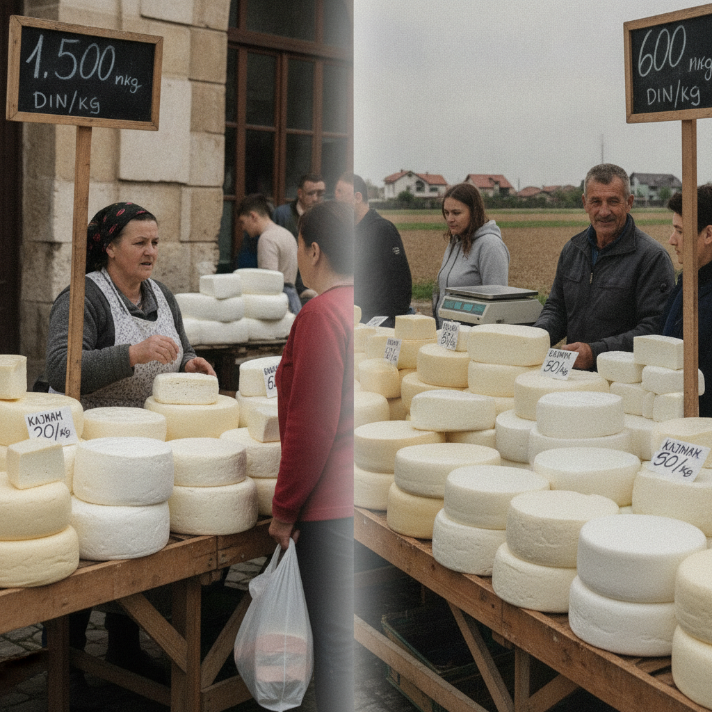 Cene sira i kajmaka – zašto u Loznici 1.500, a u Kikindi 600 dinara za potpuno isti kilogram?