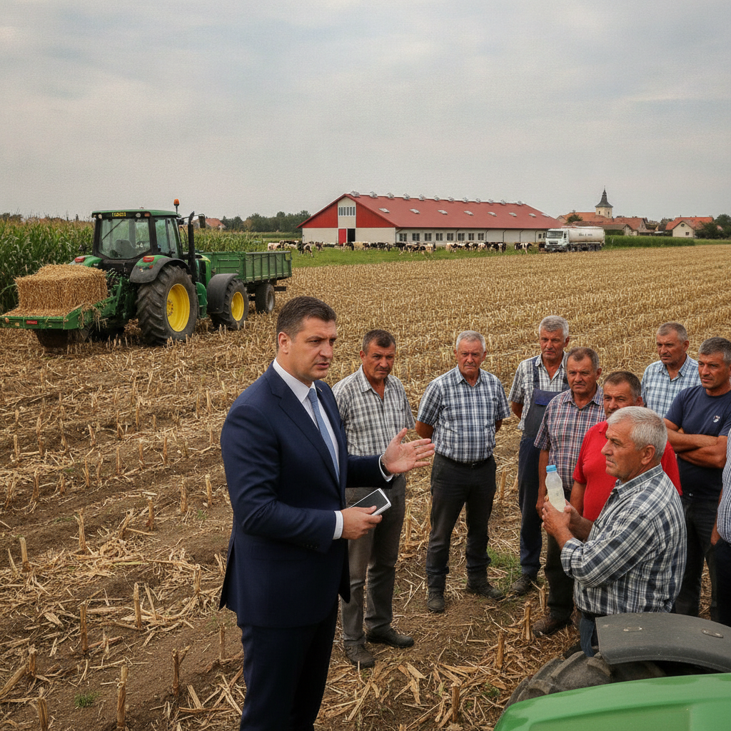 Predsednik u Bagremovu obećao bolju agrarnu godinu uz priznanje muka sa mlekom